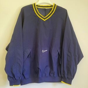 NIKE Vintage 90's Pullover Windbreaker Center Swoosh Size XL Michigan Wolverines